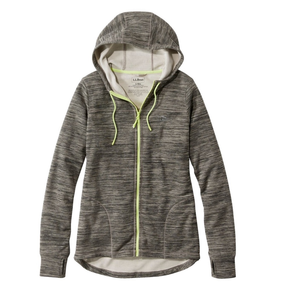 L.L. Bean PrimaLoft ThermaStretch Fleece, Full-Zip Hoodie, size large